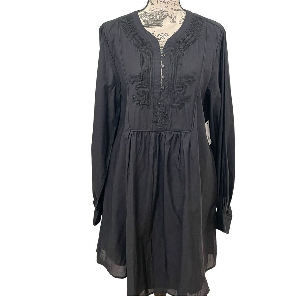 Joie Womens Black Boho Style Silk Mini Dress Large L New without tag